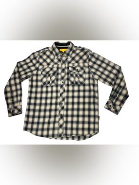 Jeep plaid thick button down overshirt